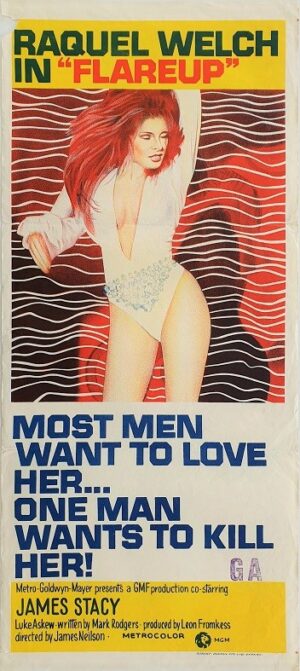 Flare Up Australian Daybill Movie Poster Raquel Welsh (1)