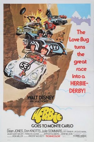 Herbie Goes To Monte Carlo Vw Beetle Car Us One Sheet Movie Poster (1)