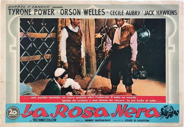 The Black Rose Italian Photobusta (small) Orson Wells Tyrone Power 1950 (4)