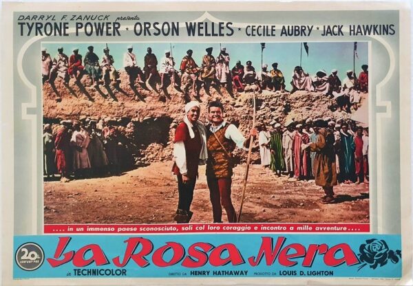 The Black Rose Italian Photobusta (small) Orson Wells Tyrone Power 1950 (6)