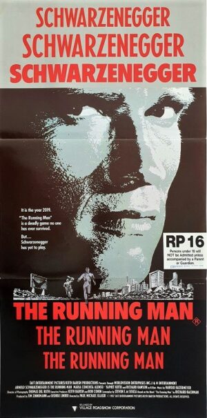 The Running Man Australian Daybill Movie Poster Arnold Schwarzenegger (32)