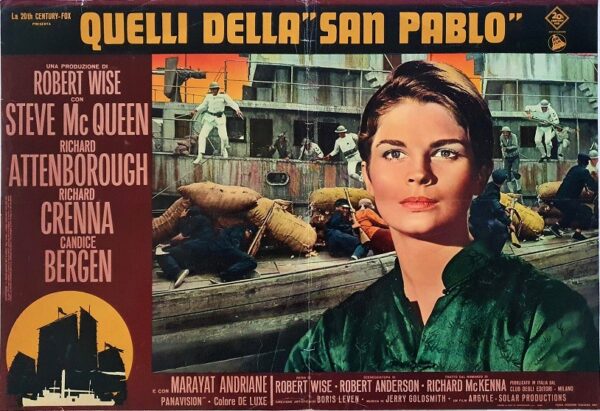 The Sand Pebbles 1966 Italian Photobusta Steve Mcqueen And Candice Bergen (1)