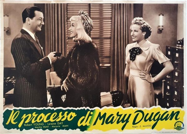 The Trial Of Mary Dugan Italian Small Photobusta Loraine Day Robert Young 1941 Il Processo Di Mary Dugan 3 (1)