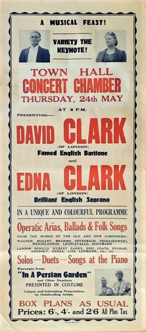 David And Edna Clark Nz Daybill Poster