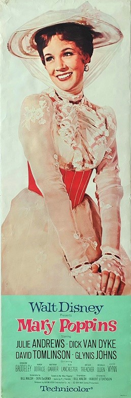 Mary Poppins Julie Andrews Us Door Panal Movie Poster (9)