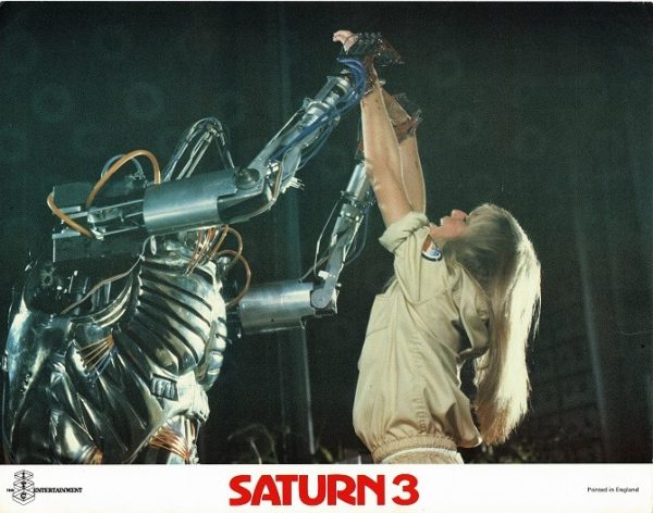 Saturn 3 Uk Lobby Card Kirk Douglas Farrah Fawcett (8)