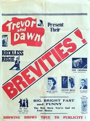 Trevor And Dawn Brevities Nz One Sheet Theatre Poster 1940s (1)