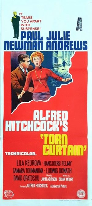 Alfred Hitchcock Torn Curtain Australian Daybill Movie Poster