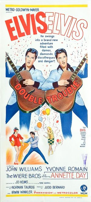 Double Trouble Elvis Presley Australian Daybill Movie Poster 3 Edited
