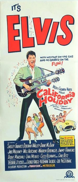 Elvis Presley California Holiday Australian Daybill Movie Poster Edited Edited