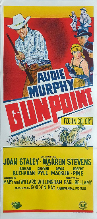 Gunpoint Audie Murphy Australian Daybill Movie Poster (31) Edited