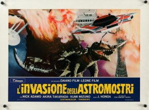 Invasion Of Astro Monster Linenbacked Italian Photobusta 1970