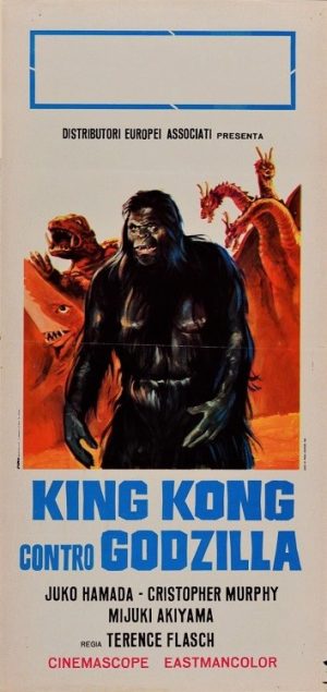 Locandina King Kong Contro Godzilla Flasch Hamada Akyama Juko L99