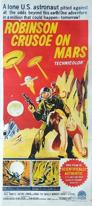 Robinson Crusoe On Mars Australian Daybill Movie Poster