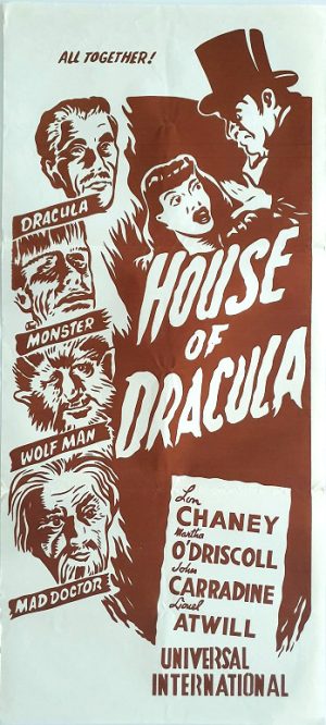 The House Of Dracula Australian Daybill Movie Poster