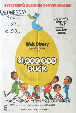 $1000000 Duck Australian One Sheet Movie Poster Walt Disney (1)
