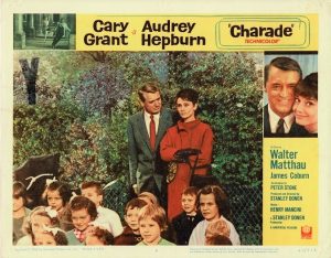 Charade Us Lobby Card Cary Grant Audrey Hepburn