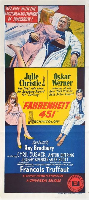 Fahrenheit 451 Australian Daybill Movie Poster