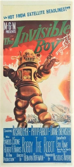 The Invisible Boy Australian Daybill Movie Poster Robby The Robot