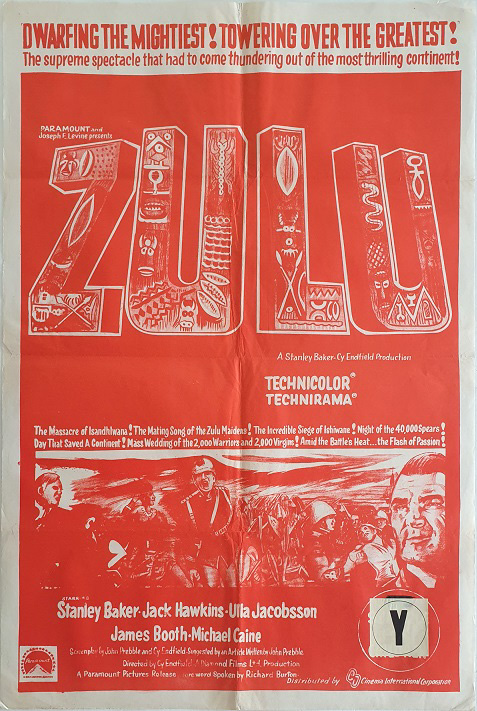 Zulu Australian One Sheet Movie Poster Rerelease