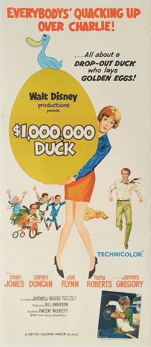 $1000000 Duck Walt Disney Australian Daybill Movie Poster (2)