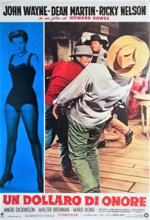 Rio Bravo Un Dollaro Di Onore Italian Photobusta Movie Poster John Wayne Dean Martin Ricky Nelson (7) Edited