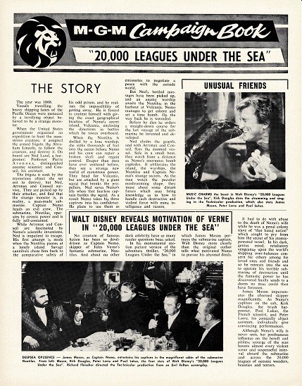 20000 Leagues Under The Sea Australian Press Sheet (1)