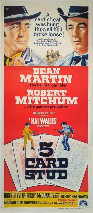 5 Card Stud Dean Martin Australian Daybill Movie Poster (8) Edited