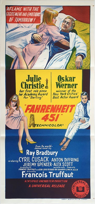 Fahrenheit 451 Australian Daybill Movie Poster