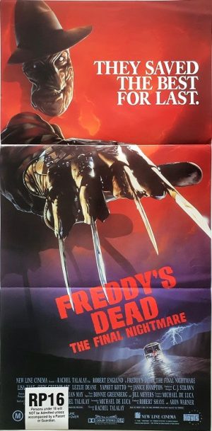 Freddys Dead The Final Nightmare Australian Horror Daybill Movie Poster (1)