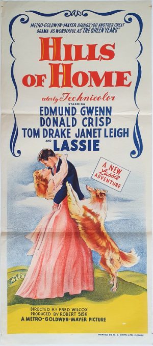 Hills Of Home Lassie Australian Daybill Movie Poster