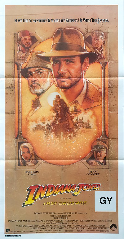 Indiana Jones And The Last Crusade Australian Daybill Movie Poster