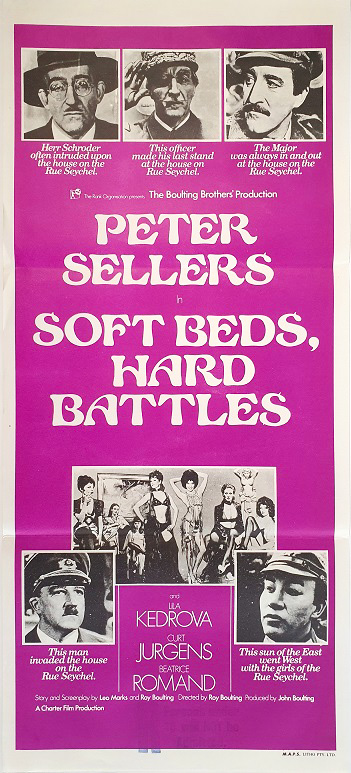 Soft Beds Hard Battles Peter Sellers Australian Daybill Movie Poster