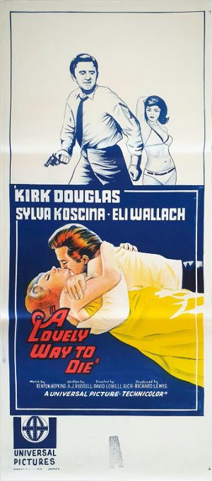 A Lovely Way To Die Australian Daybill Movie Poster Kirk Douglas