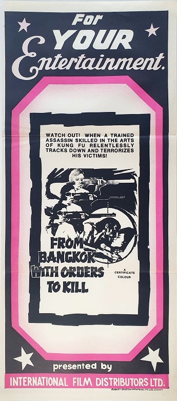 From Bangkok With Orders To Kill Australian Daybill Movie Poster