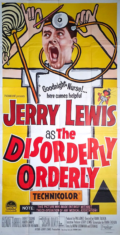 Jerry Lewis Disorderly Orderly Australian 3 Sheet Movie Poster (1)