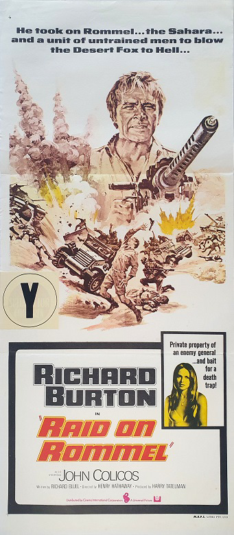 Raid On Rommel Australian Daybill Movie Poster