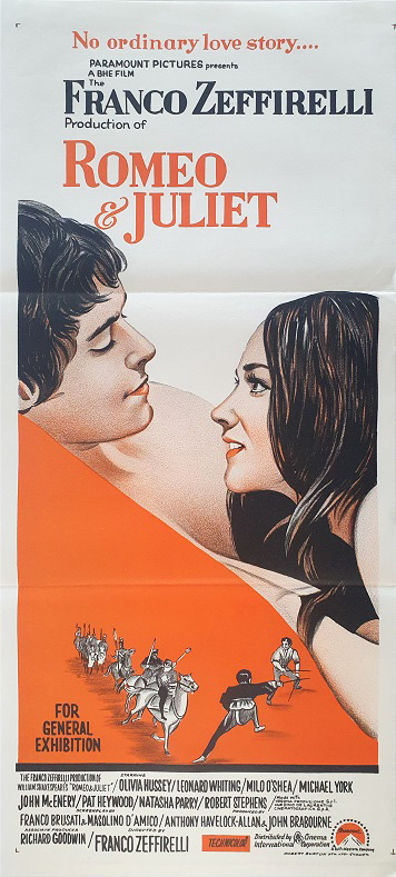 Romeo And Juliet Australian Daybill Movie Poster