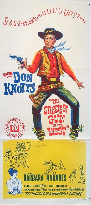 The Shakiest Gun In The West Australian Daybill Movie Poster Don Knotts
