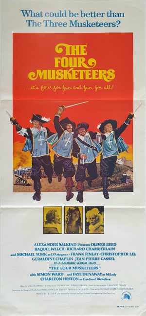 The Four Musketeers Australian Daybill Movie Poster