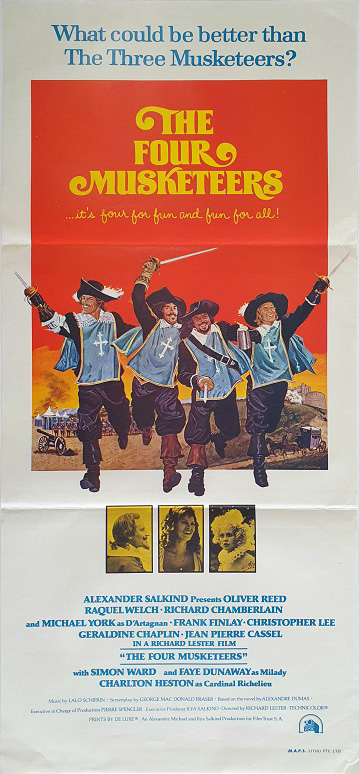 The Four Musketeers Australian Daybill Movie Poster