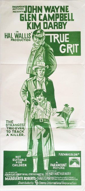 True Grit Australian Rerelease Daybill Movie Poster John Wayne