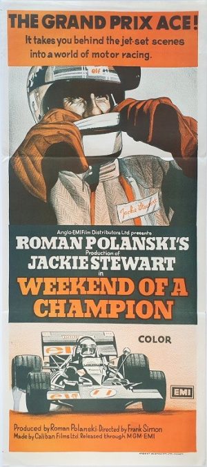 Weekend Of A Champion Jackie Stewartaustralian Daybill Movie Poster Formula 1 Roman Polanski (1)