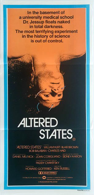 Altered States Australian Daybill Movie Poster
