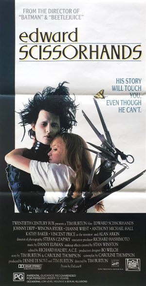 Edward Scissorhands Australian Daybill Movie Poster