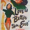 Love Is Better Than Ever Australian Daybill Movie Poster