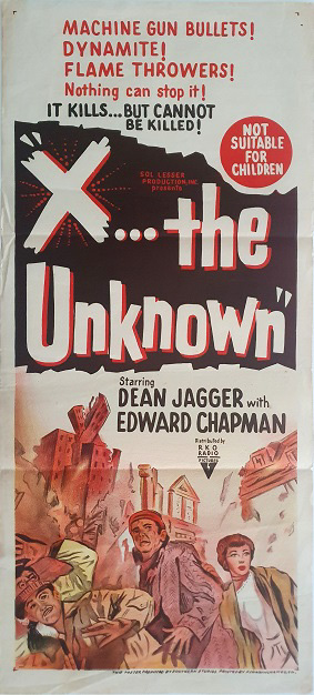 X The Unknown Australian Daybill Movie Poster