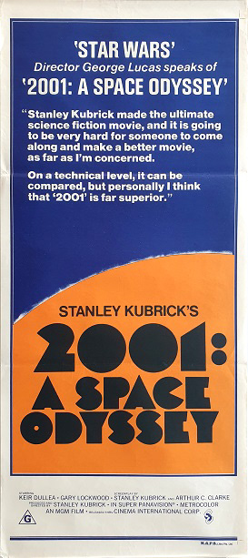 2001 A Space Odyssey Australian Daybill Movie Poster