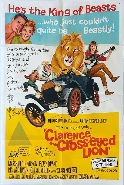 Clarence The Cross Eyed Lion Australian One Sheet Movie Poster (3)