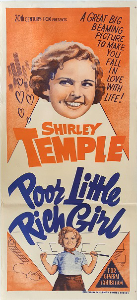 Poor Little Rich Girl Shirley Temple Australian Daybill Movie Poster (3)